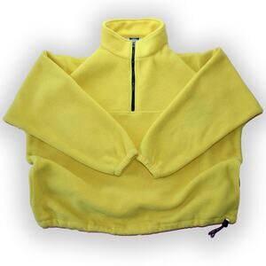 Vintage 2000's Yellow Fleece Zip up Jacket / Sweatshirt